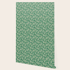 Retro green cactus plant pattern Wallpaper Gallery Image 2