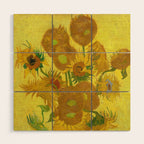 Van Gogh Sunflowers Wood Wall Art Gallery Image 1