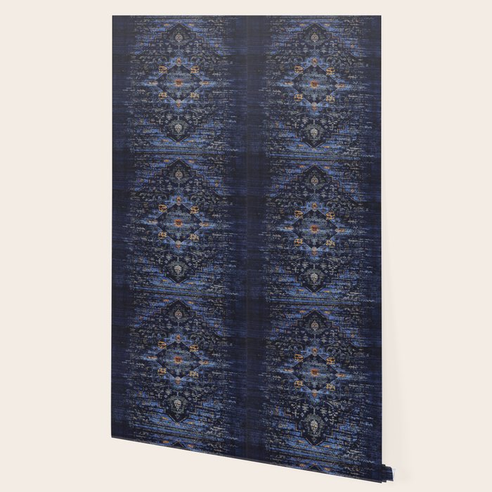 Dark Vintage Traditional Oriental Rug Wallpaper Gallery Image 2