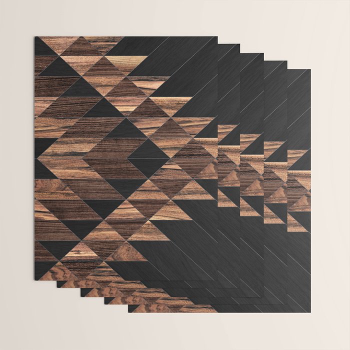 Urban Tribal Pattern No.11 - Aztec - Wood Wrapping Paper Gallery Image 3