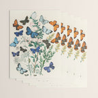 Vintage Scientific Illustration Butterfly Botanical Floral Lithograph Encyclopaedia Diagrams  Wrapping Paper Gallery Image 3