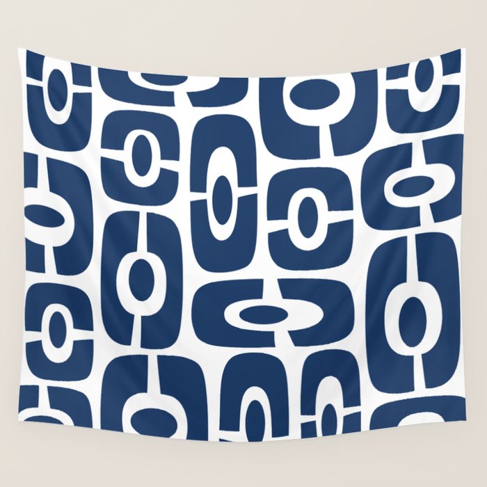 Mid Century Modern Decorating 241 Navy Blue Wall Tapestry Gallery Image 1