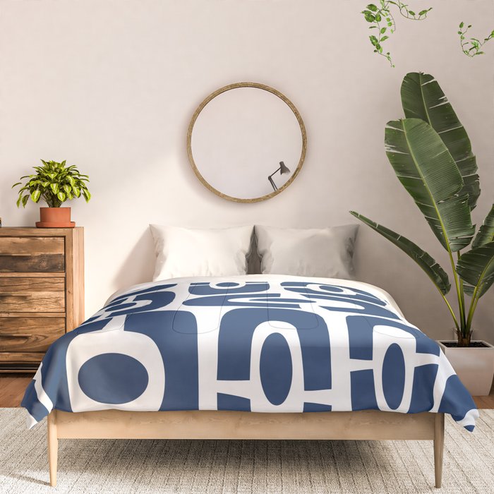 Mid Century Modern Decorating 241 Navy Blue Comforter Gallery Image 3