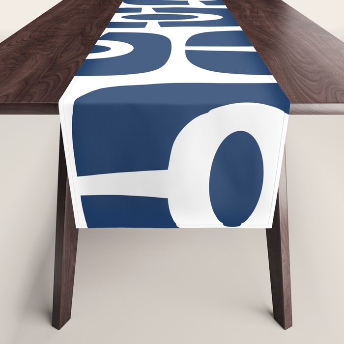 Mid Century Modern Decorating 241 Navy Blue Table Runner Gallery Image 1