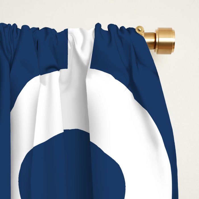 Mid Century Modern Decorating 241 Navy Blue Window Curtain Gallery Image 2