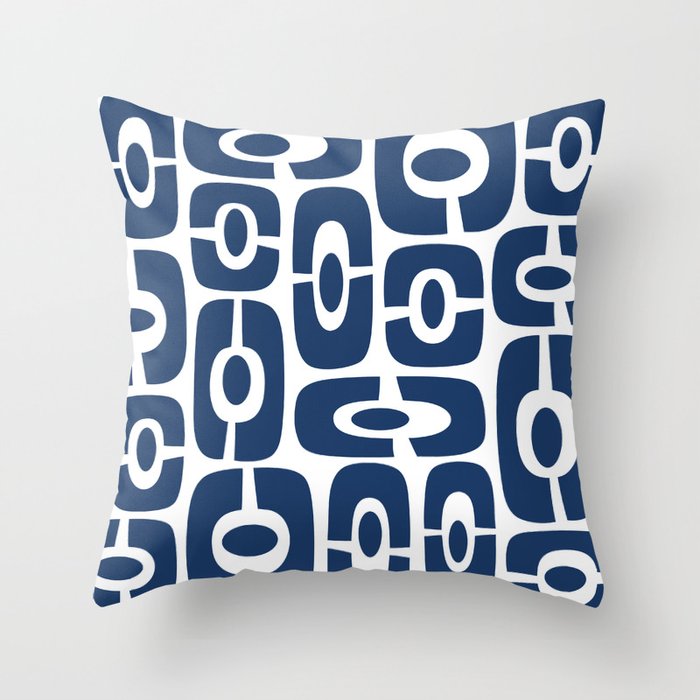 Mid Century Modern Decorating 241 Navy Blue Throw Pillow Gallery Image 1