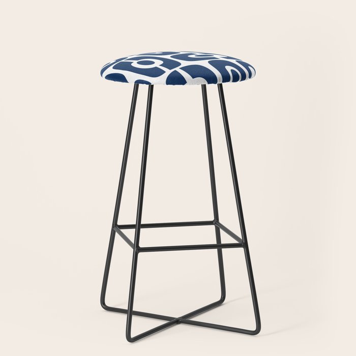 Mid Century Modern Decorating 241 Navy Blue Stool Gallery Image 1