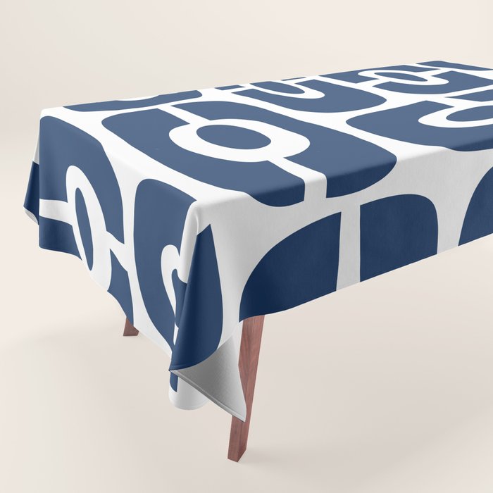 Mid Century Modern Decorating 241 Navy Blue Tablecloth Gallery Image 1