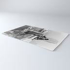 1930 Margaret Bourke-White atop of the world New York City skyline black and white photograph Rug Gallery Image 3