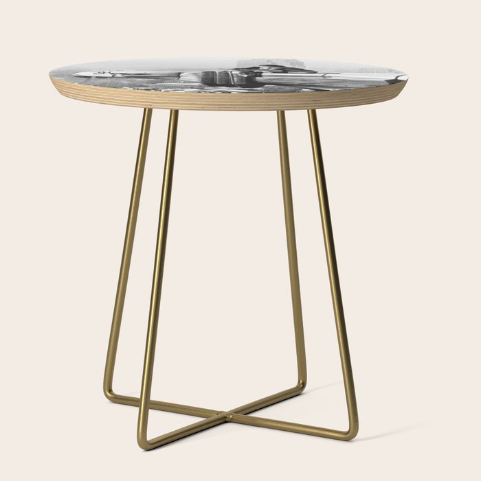 1930 Margaret Bourke-White atop of the world New York City skyline black and white photograph Side Table Gallery Image 1