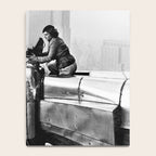 1930 Margaret Bourke-White atop of the world New York City skyline black and white photograph Notebook Gallery Image 4