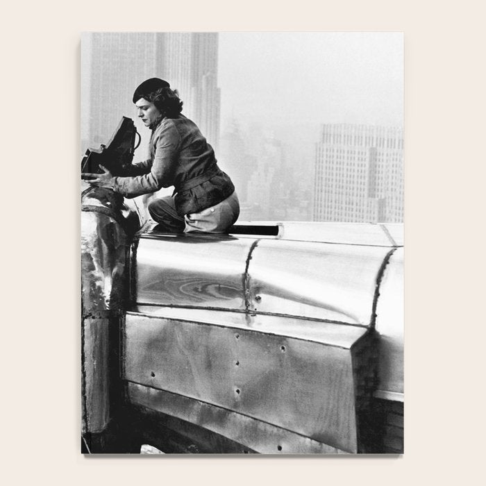 1930 Margaret Bourke-White atop of the world New York City skyline black and white photograph Notebook Gallery Image 4