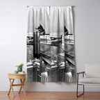1930 Margaret Bourke-White atop of the world New York City skyline black and white photograph Window Curtain Gallery Image 5