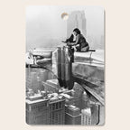1930 Margaret Bourke-White atop of the world New York City skyline black and white photograph Cutting Board Gallery Image 1