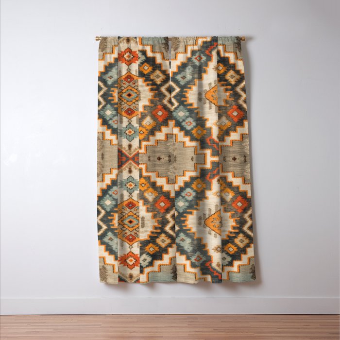 Southwestern Rustic Bohemian Design Window Curtain Gallery Image 3