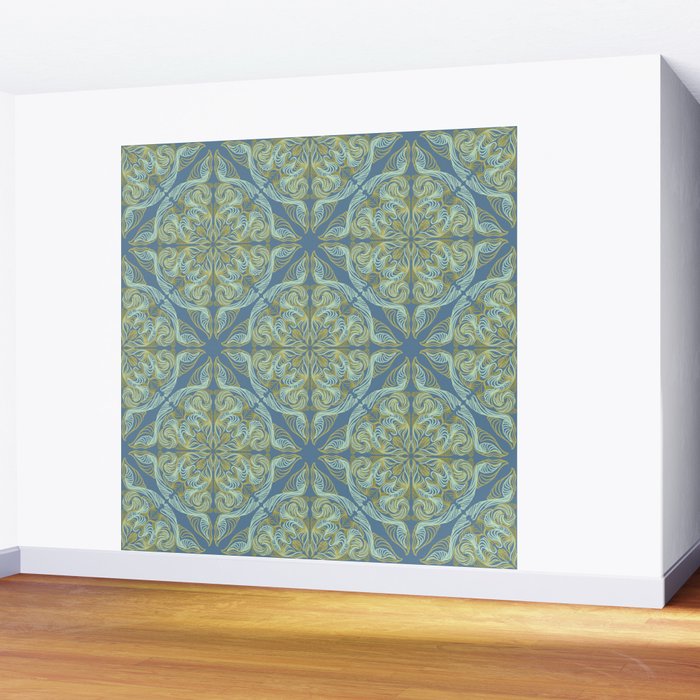 AT Pattern 2 green Wall Mural Gallery Image 2