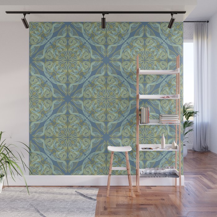 AT Pattern 2 green Wall Mural Gallery Image 1