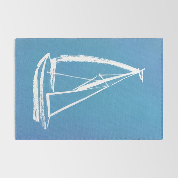Sailboat Drawing - Blue  Rug Gallery Image 2