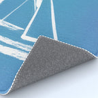 Sailboat Drawing - Blue  Rug Gallery Image 4