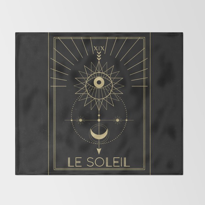 Le Soleil or The Sun Tarot Throw Blanket Gallery Image 2
