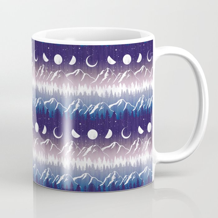Mountains & Moons Stripe Coffee Mug Gallery Image 1