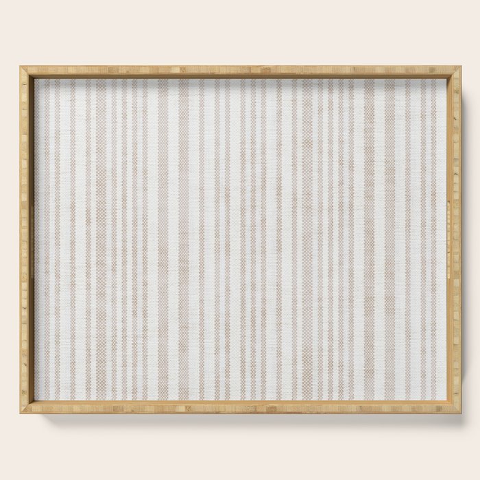 AEGEAN SOFT TICKING STRIPE Serving Tray Gallery Image 1
