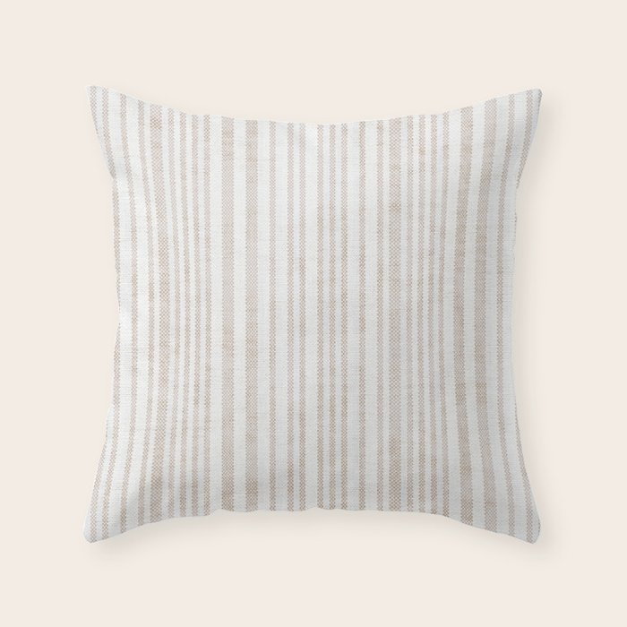 AEGEAN SOFT TICKING STRIPE Throw Pillow Gallery Image 1