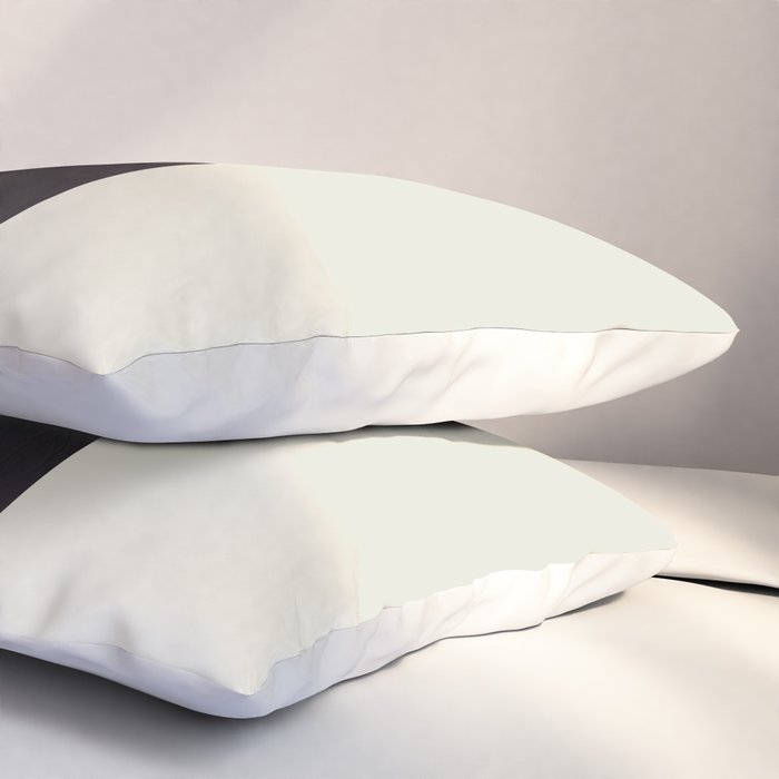Black & White Minimalist Abstract Shapes Patterns Black Ink Painting Pillow Sham Gallery Image 3