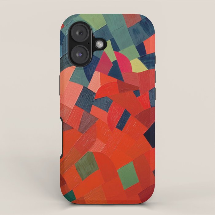 Grün-Rot Otto Freundlich 1939 Abstract Art Mid Century Modern Geometric Colorful Shapes Hard Edge iPhone Case Gallery Image 1