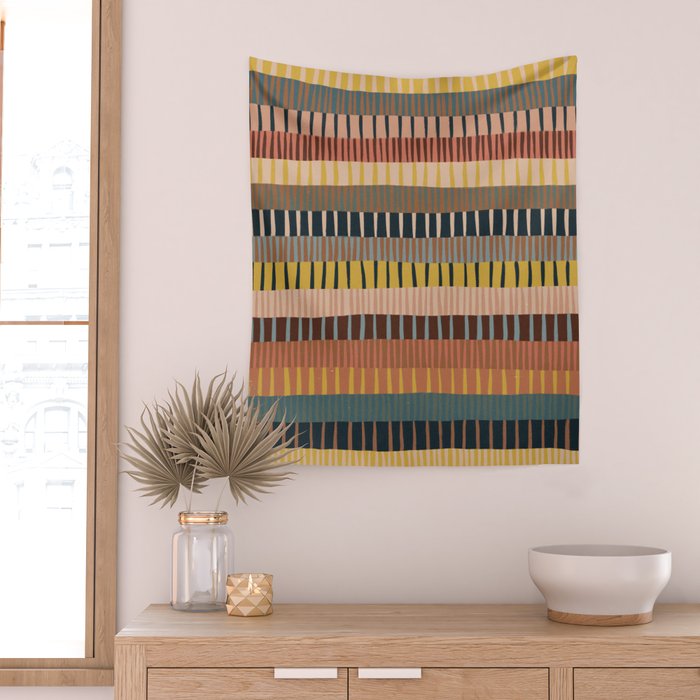 Mix of Stripes #2 Wall Tapestry Gallery Image 2