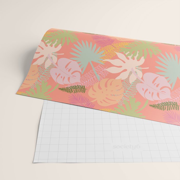 Melon Palms Wrapping Paper Gallery Image 2