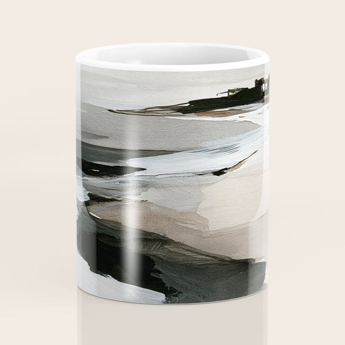 Neutral Coastal Seascape Minimal Landscape Coffee Mug Gallery Image 4