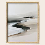Neutral Coastal Seascape Minimal Landscape Serving Tray Gallery Image 1