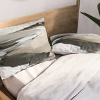 Neutral Coastal Seascape Minimal Landscape Pillow Sham Gallery Image 2