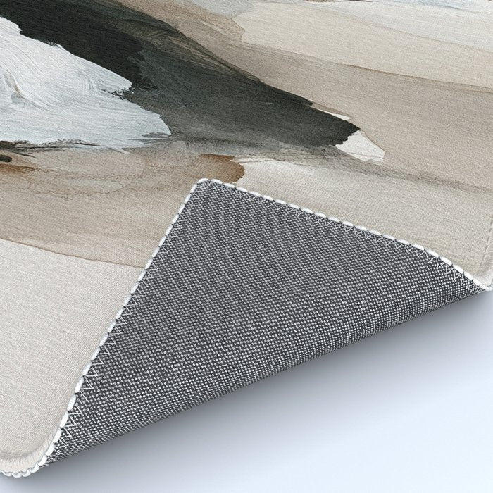 Neutral Coastal Seascape Minimal Landscape Rug Gallery Image 4