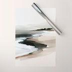 Neutral Coastal Seascape Minimal Landscape Wrapping Paper Gallery Image 1