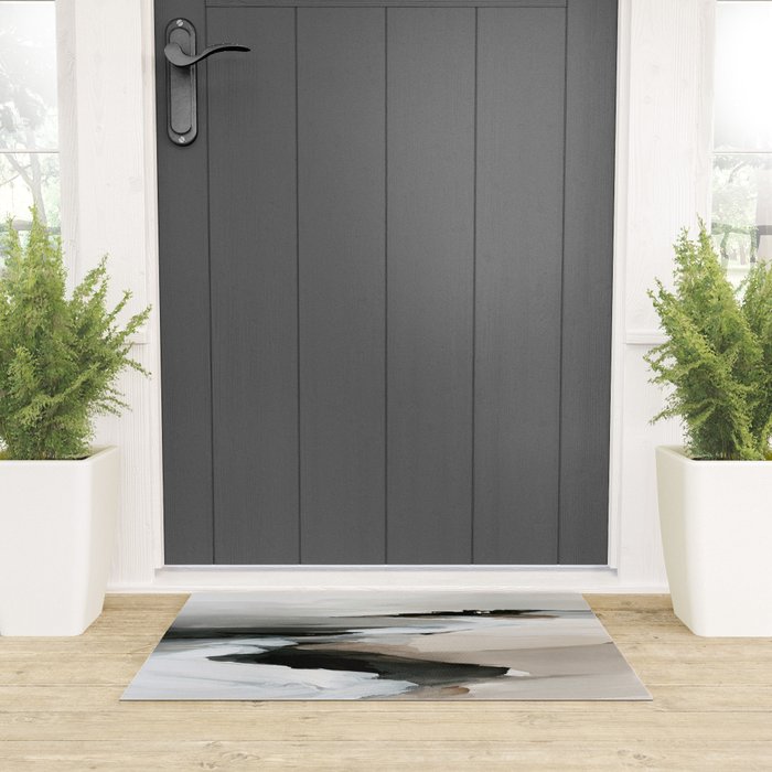 Neutral Coastal Seascape Minimal Landscape Welcome Mat Gallery Image 3