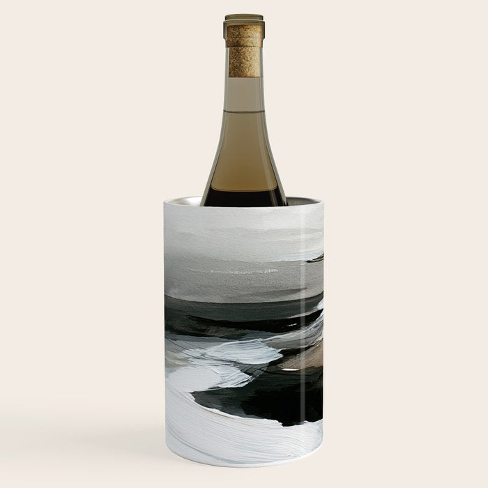 Neutral Coastal Seascape Minimal Landscape Wine Chiller Gallery Image 2
