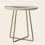 Neutral Coastal Seascape Minimal Landscape Side Table Gallery Image 1