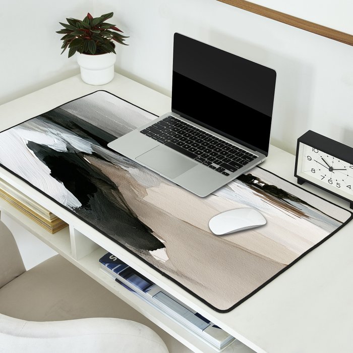 Neutral Coastal Seascape Minimal Landscape Desk Mat Gallery Image 2