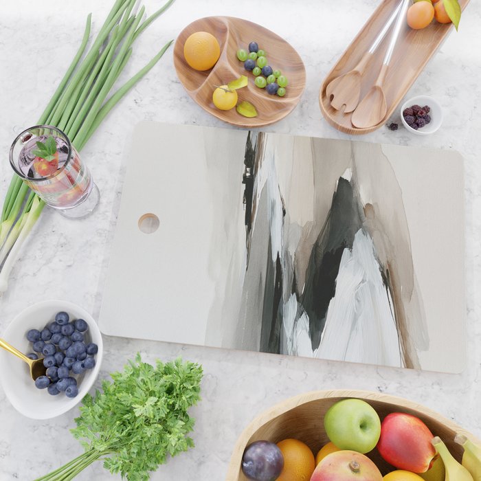 Neutral Coastal Seascape Minimal Landscape Cutting Board Gallery Image 2