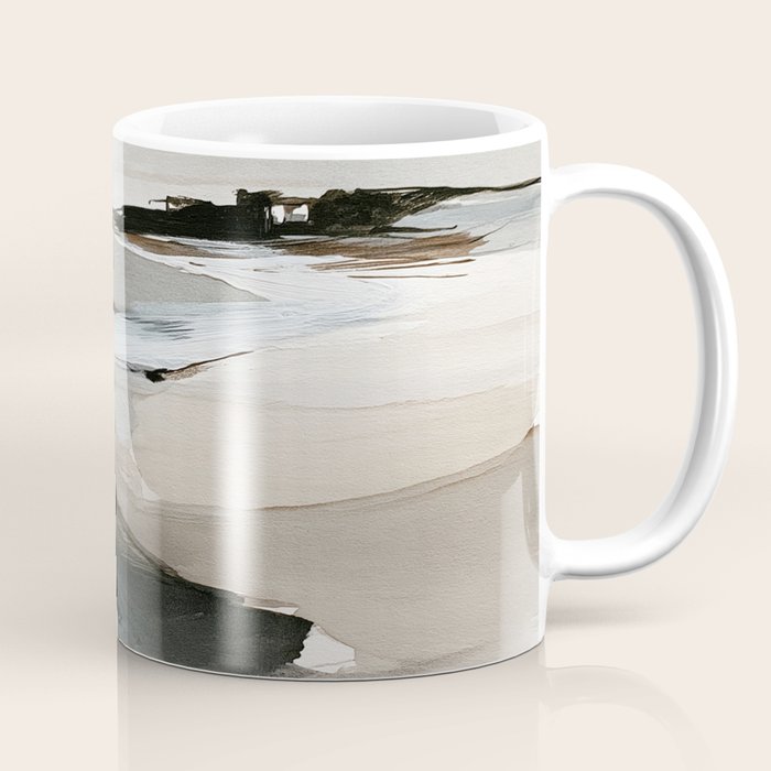 Neutral Coastal Seascape Minimal Landscape Coffee Mug Gallery Image 1