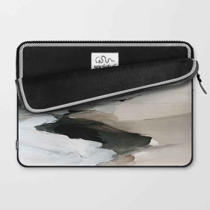 Neutral Coastal Seascape Minimal Landscape Laptop Sleeve Gallery Image 2