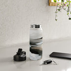 Neutral Coastal Seascape Minimal Landscape Water Bottle Gallery Image 4