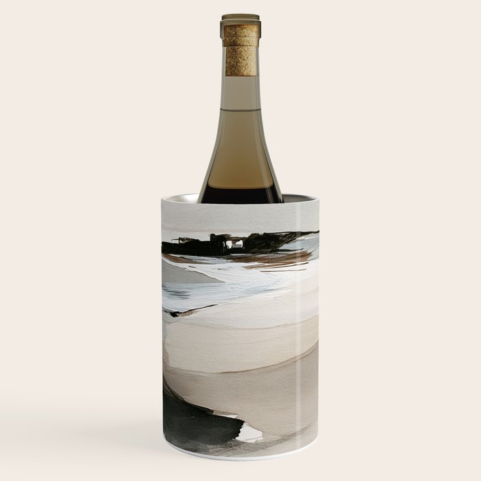 Neutral Coastal Seascape Minimal Landscape Wine Chiller Gallery Image 3