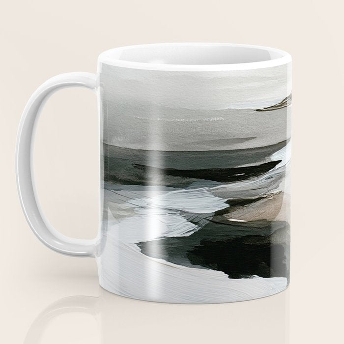 Neutral Coastal Seascape Minimal Landscape Coffee Mug Gallery Image 3