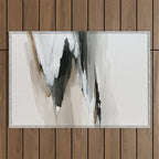 Neutral Coastal Seascape Minimal Landscape Outdoor Rug Gallery Image 1