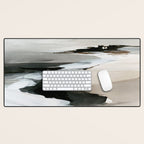 Neutral Coastal Seascape Minimal Landscape Desk Mat Gallery Image 1