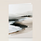 Neutral Coastal Seascape Minimal Landscape Stationery Card Gallery Image 2