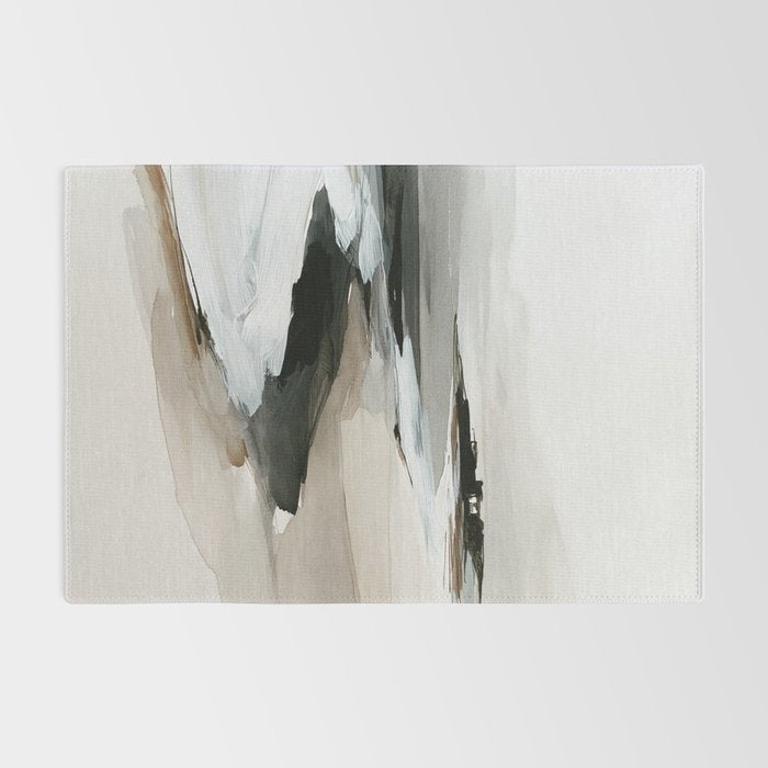 Neutral Coastal Seascape Minimal Landscape Rug Gallery Image 2